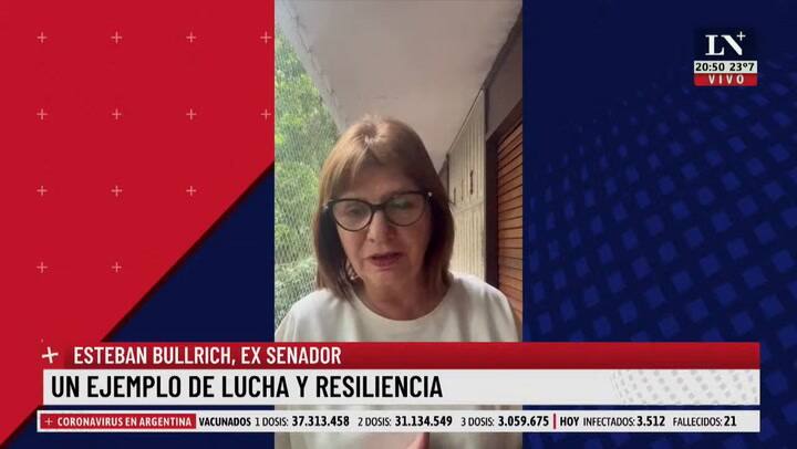 Patricia Bullrich le dejo un mensaje a Esteban