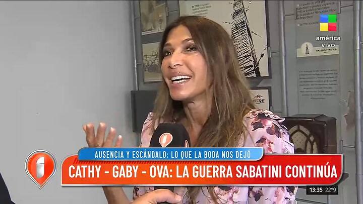 Catherine Fulop hablo de la ausencia de Gabriela Sabatini en el casamiento de Oriana