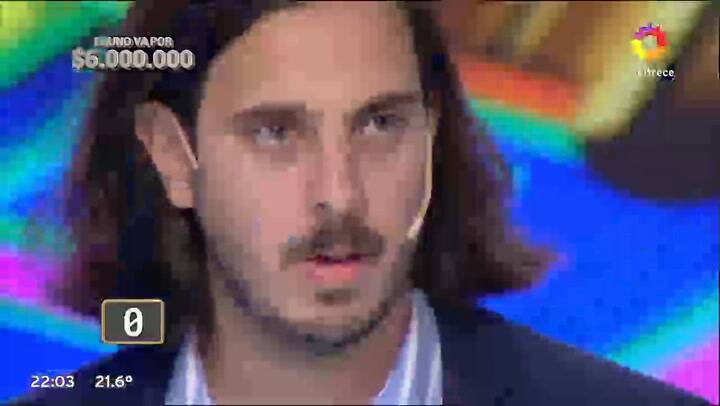 Un participante reflexiono sobre el juego y la vida y sorprendio a Guido Kaczka