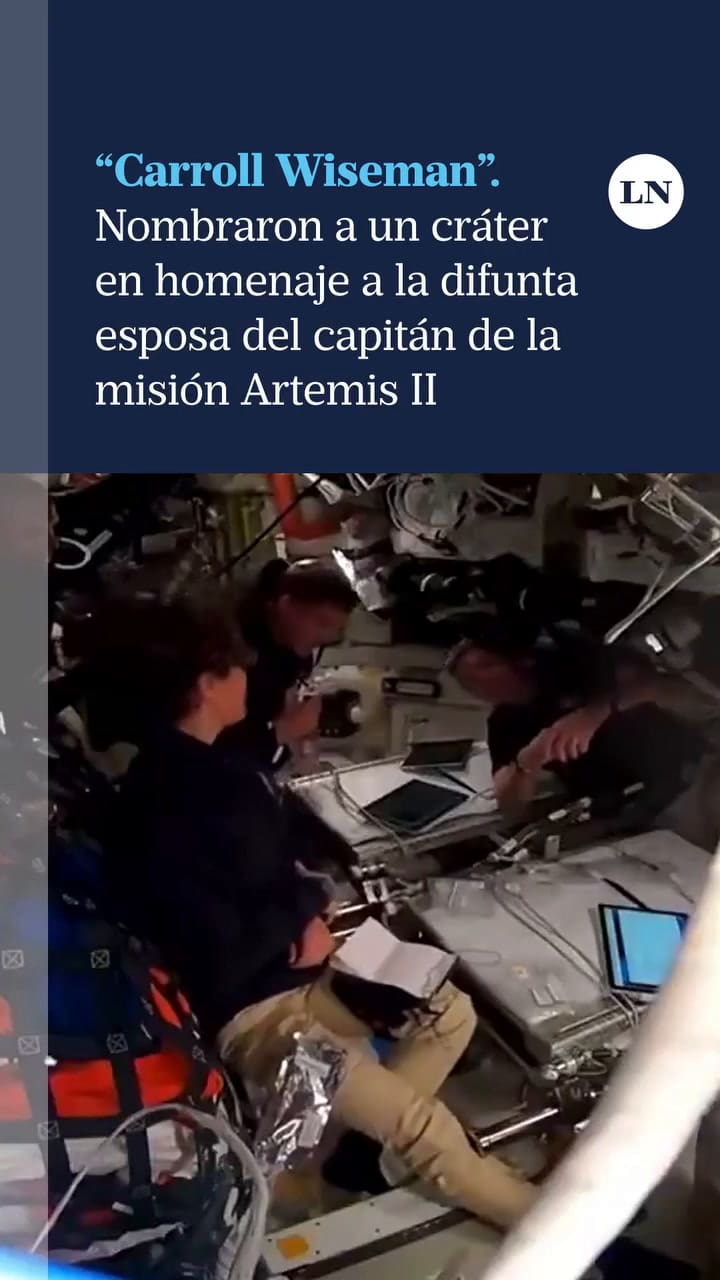 "Carroll Wiseman": nombraron un cráter en homenaje a la difunta esposa del capitan de Artemis II