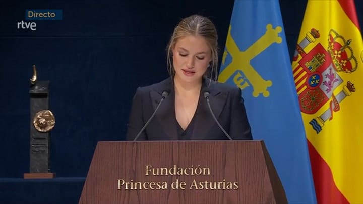 El discurso de la princesa Leonor en los premios Princesa de Astuarias