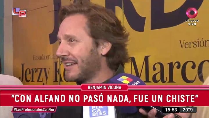 Benjamín Vicuña habló de Graciela Alfano