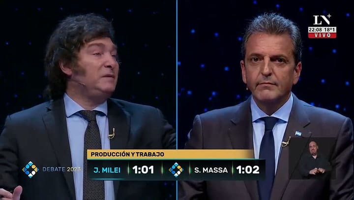 El furcio de Massa a Milei: "El 10 de diciembre tenes que presidir la Argentina"