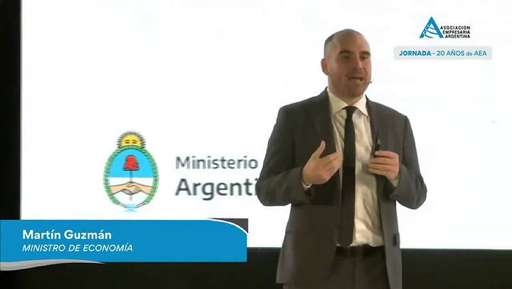 La exposición de Guzmán en la celebración de los 20 años de la Asociación Empresaria Argentina