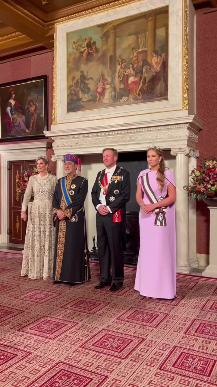El elegante look de gala de la reina Máxima