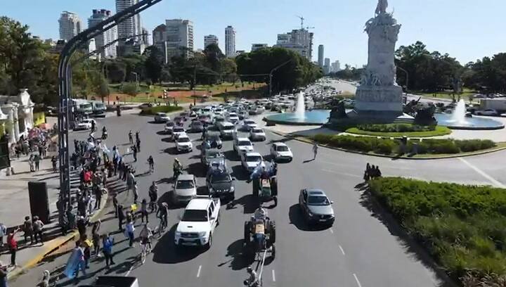 El tractorazo desde el drone de LN