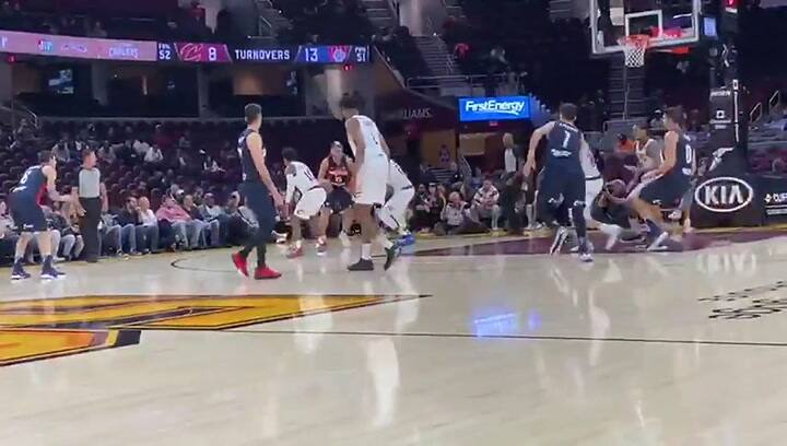 El tercer cuarto arrojó un parcial de 90 - 74 en favor de Cleveland - Fuente: @SanLorenzo