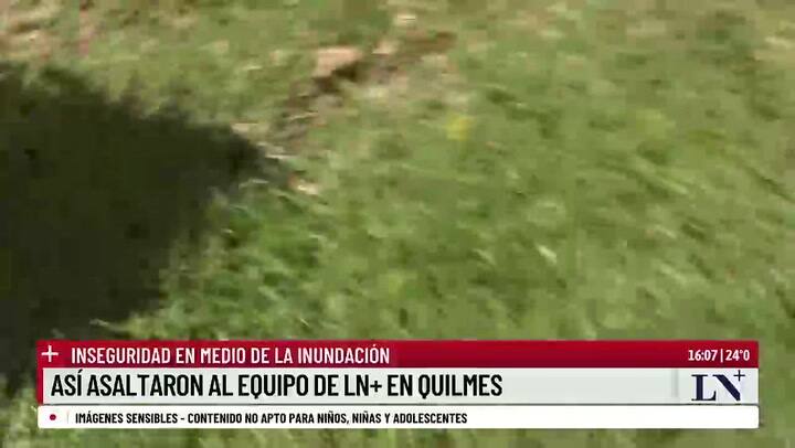 Asi le robaron la camara a los periodistas de LN+