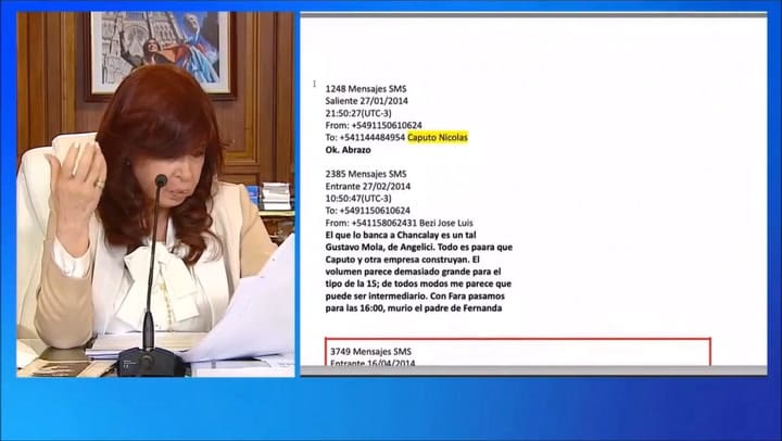 El momento en que Cristina se equivoca de Chancalay