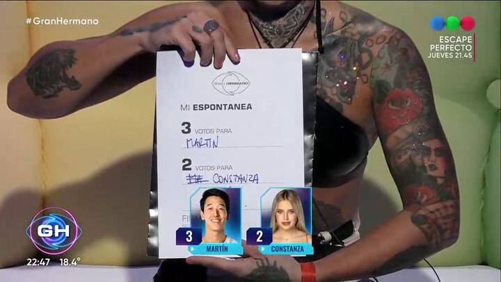 Juliana hizo la nominacion espontanea en Gran Hermano