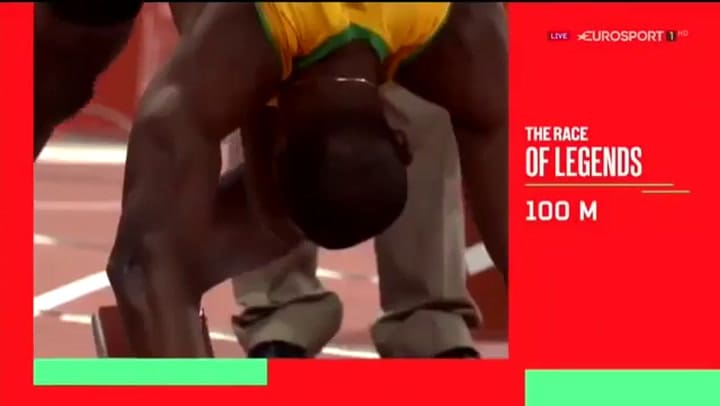 La carrera en la que compiten Usain Bolt, Carl Lewis y Jesse Owens