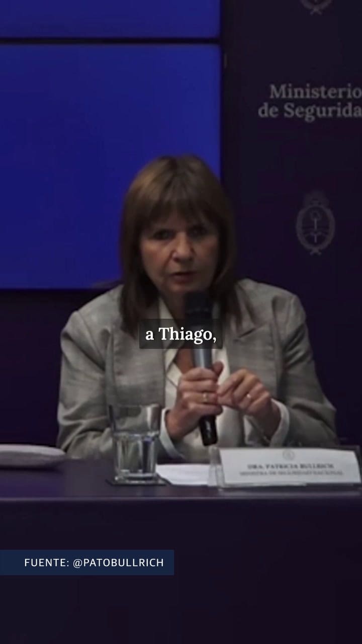 Caso Thiago Correa: Bullrich responsabilizó a los delincuentes y defendió al policía