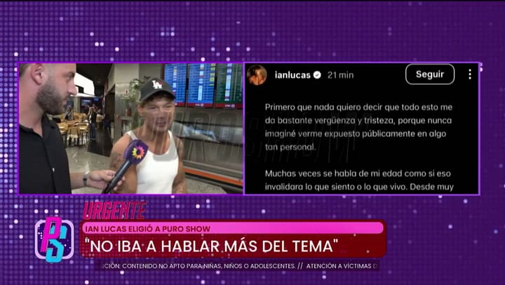 Ian Lucas contó todos los detalles de su relación con Evangelina Anderson