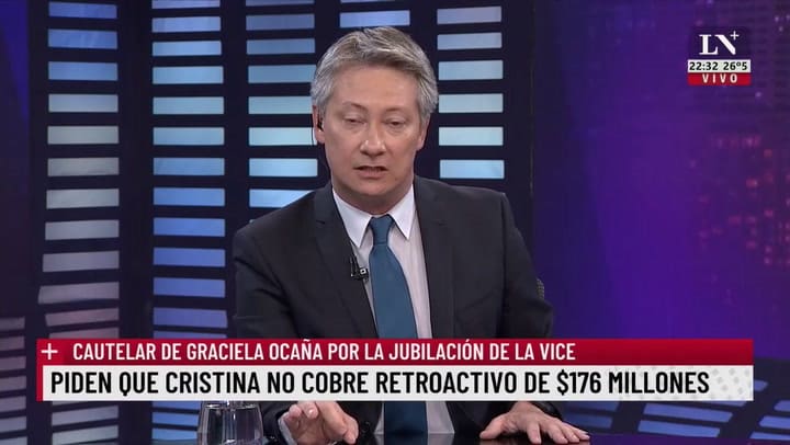 Presentan una medida cautelar por la jubilación de Cristina Kirchner