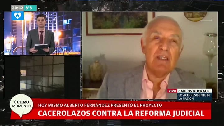 Ruckauf: 'Me gustaría una reforma judicial pero en materia penal'