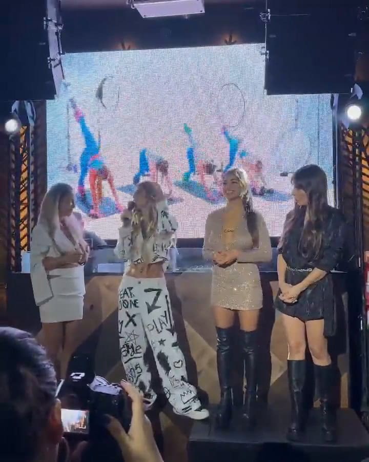 Julieta, Romina y Daniela en el lanzamiento de su emprendimiento Fit Girl