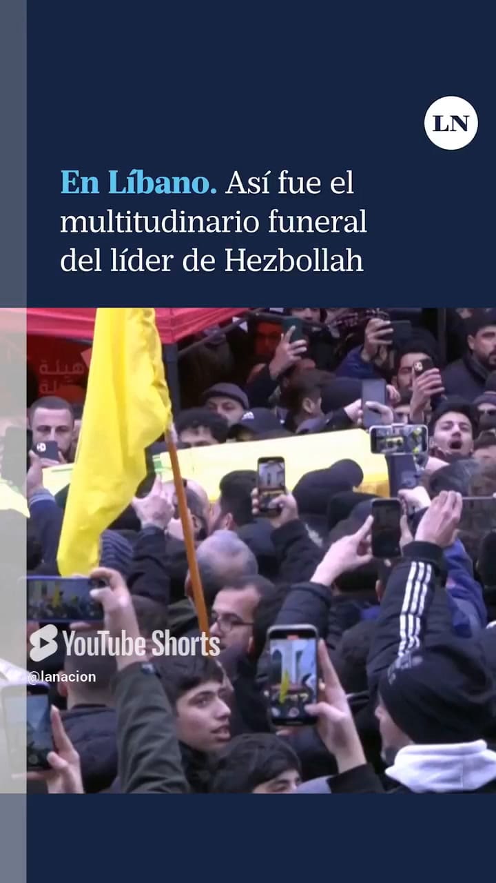 Así fue el multitudinario funeral para despedir al líder de Hezbollah en el Líbano