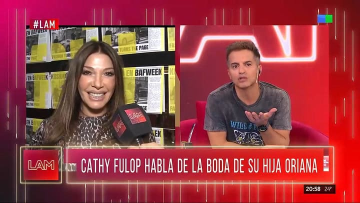 Cathy Fulop hablo de su emocion por la boda de Oriana Sabatini