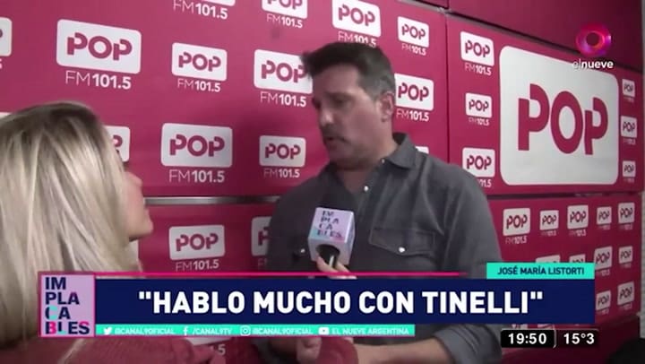 José María Listorti aseguró que mantiene una relación 'impecable' con Pedro Alfonso