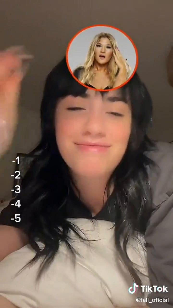 La divertida reacción de Lali Espósito al hacer un desafío de TikTok y cruzarse dos exnovios