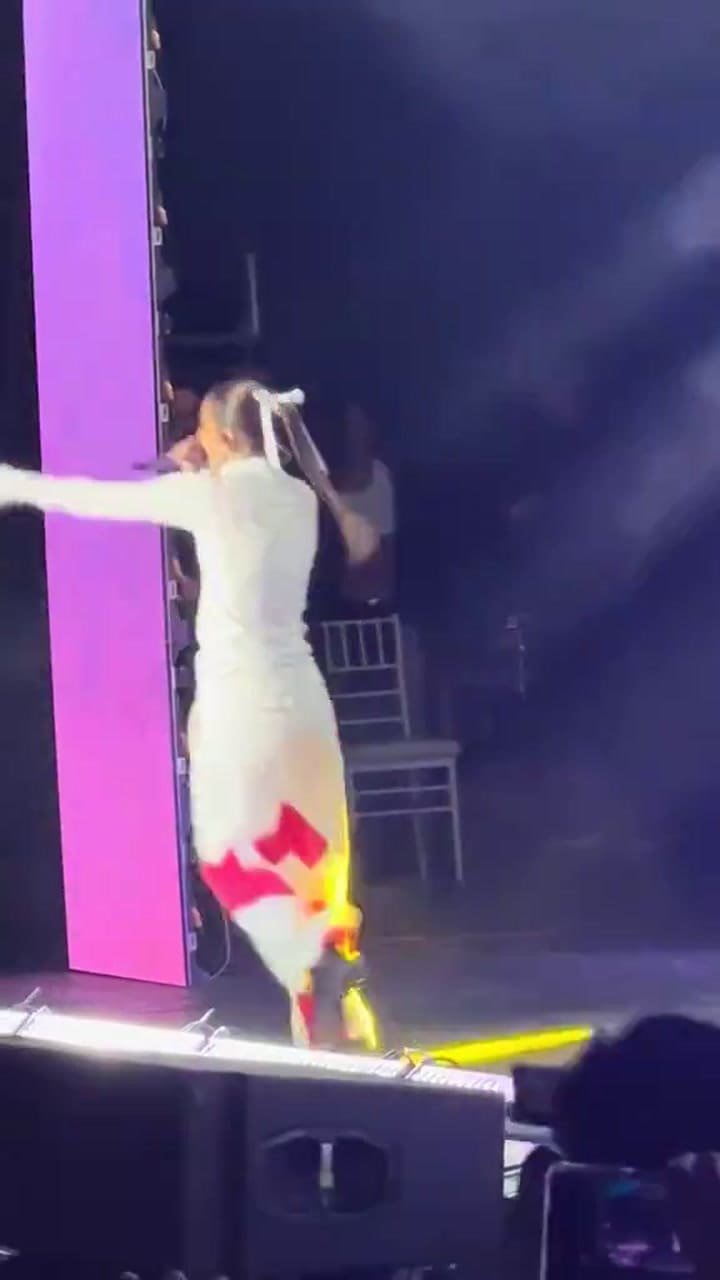 Tini estuvo en el show de Young Miko