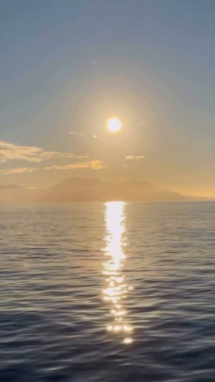 El atardecer en la Antártida que grabó Kidman