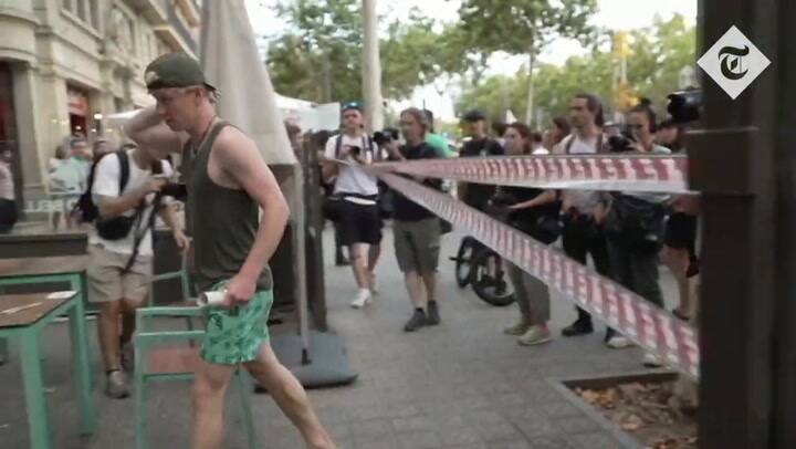 La agresión a los turistas en Barcelona