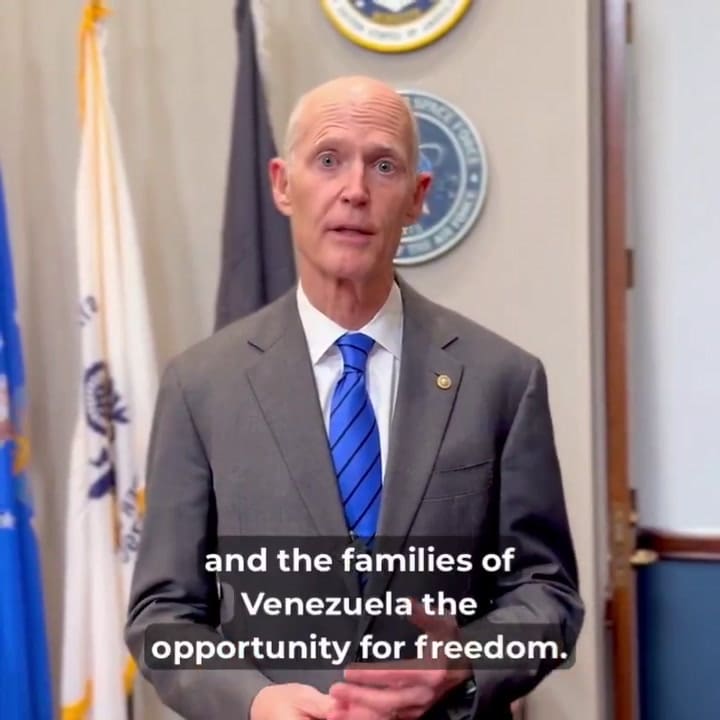 El senador Rick Scott aseguró que Corina Machado se encuentra agradecida con Trump