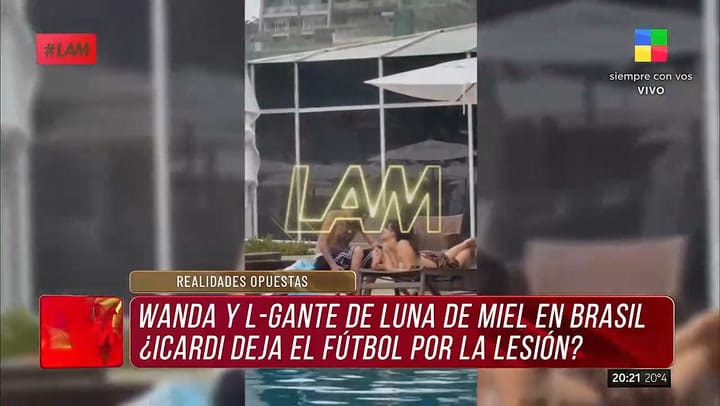 Los videos de Wanda Nara y L-Gante en Brasil