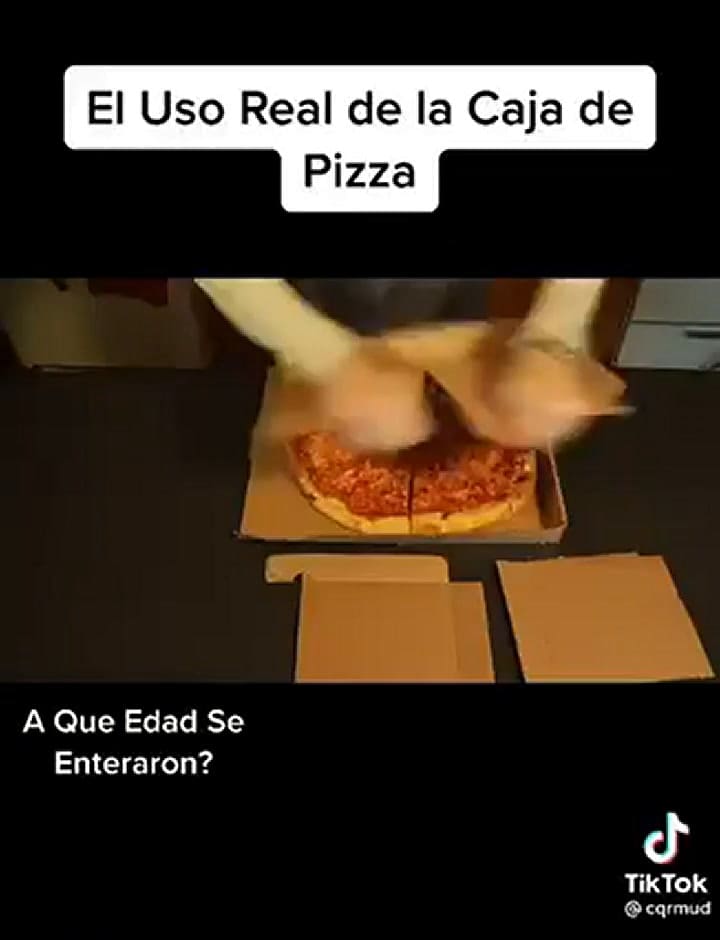 Un usuario mostró para qué sirve la caja de la pizza y se volvió viral