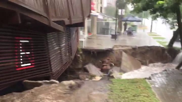 Inundación en Pinamar