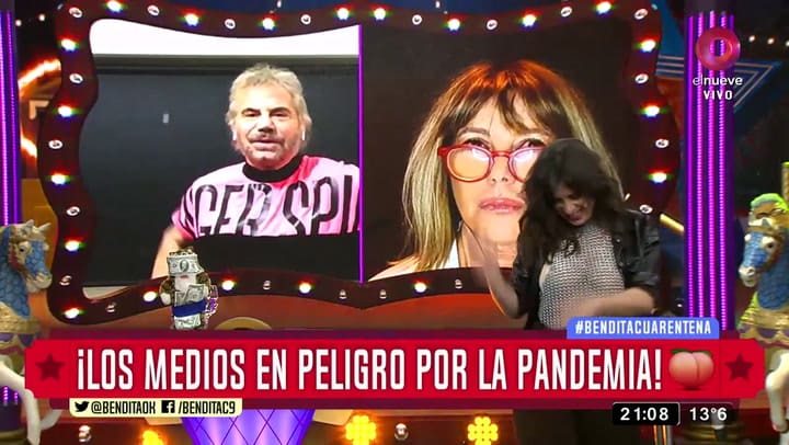 Bendita: Edith Hermida condujo el programa con el top transparente del escándalo - Fuente: elnueve