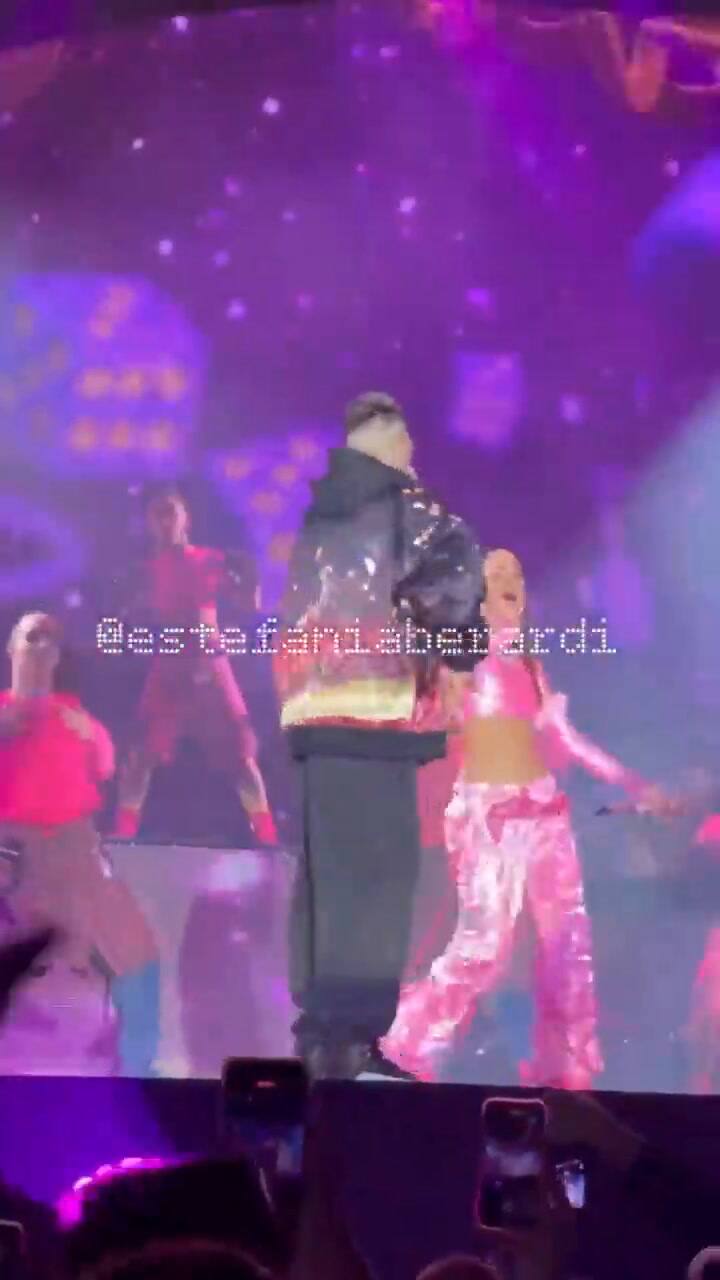 La actitud de L-Gante en el show de Tini Stoessel