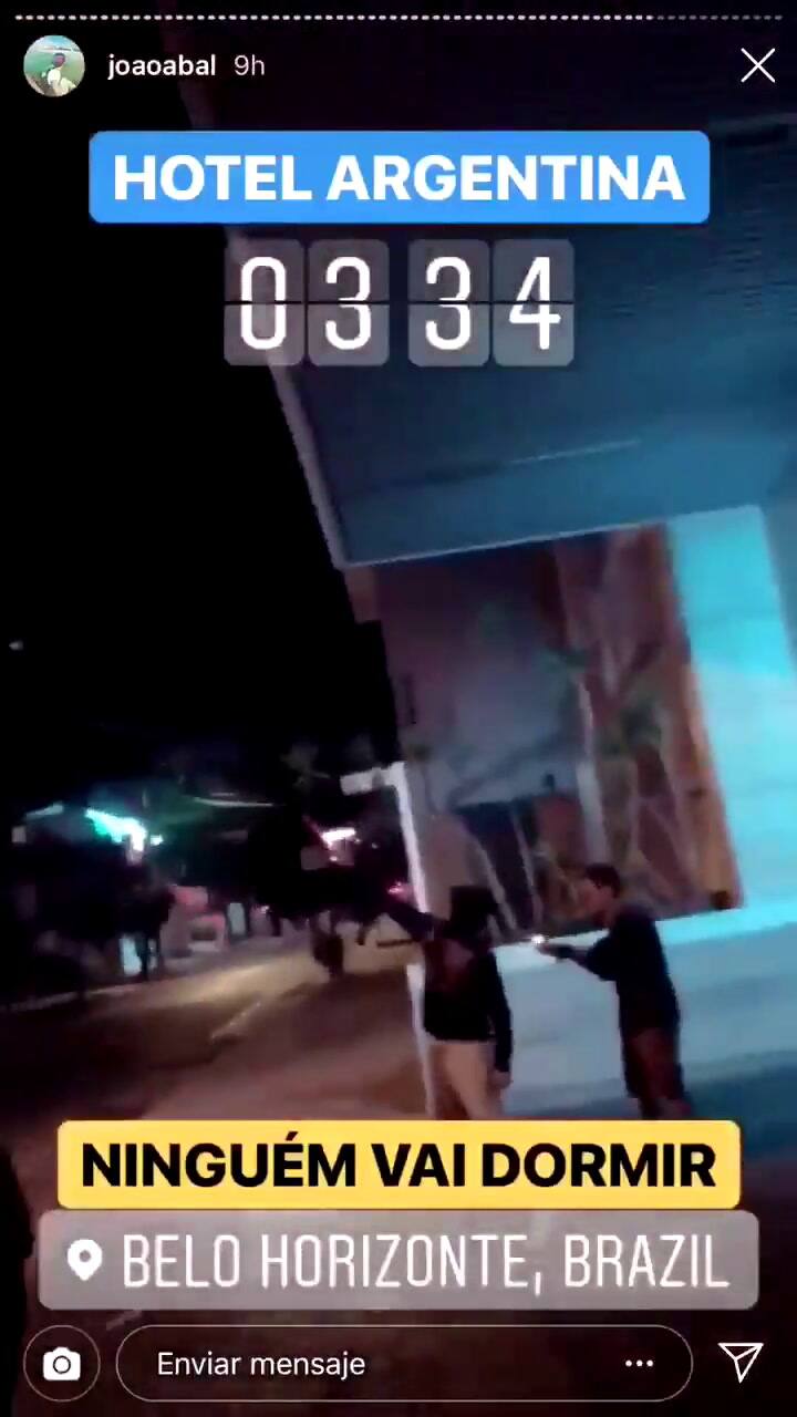 Los videos que publicaron los brasileños que no dejaron dormir a los argentinos. Fuente: Twitter