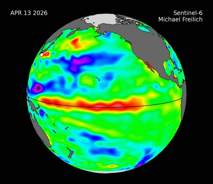 La NASA detecta un aumento de las temperaturas oceánicas antes de la formación del Niño
