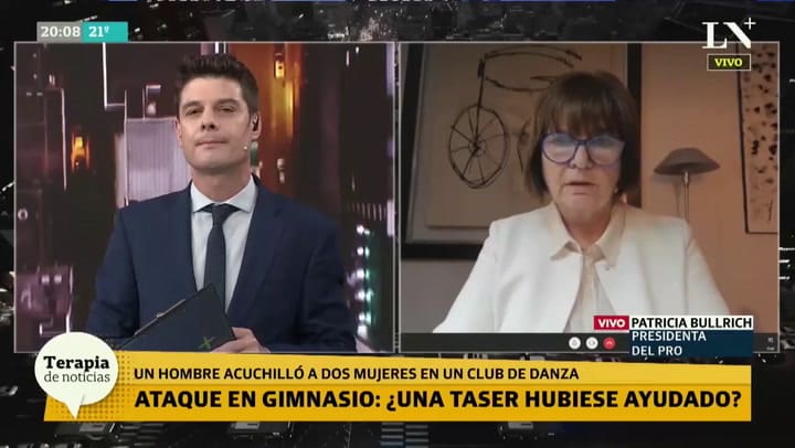 Patricia Bullrich sobre el ataque en el gimnasio: 'Con una taser se hubiera solucionado antes'