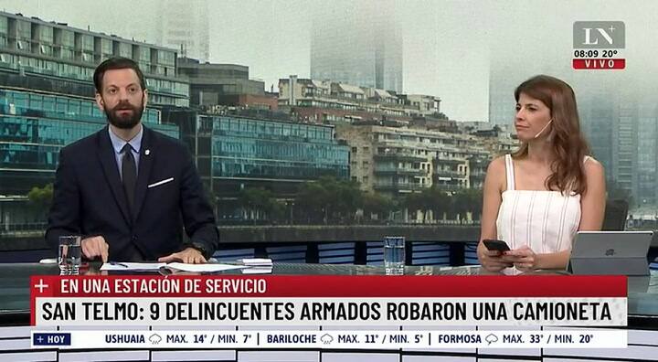 Robo piraña en una estación de servicio en San Telmo