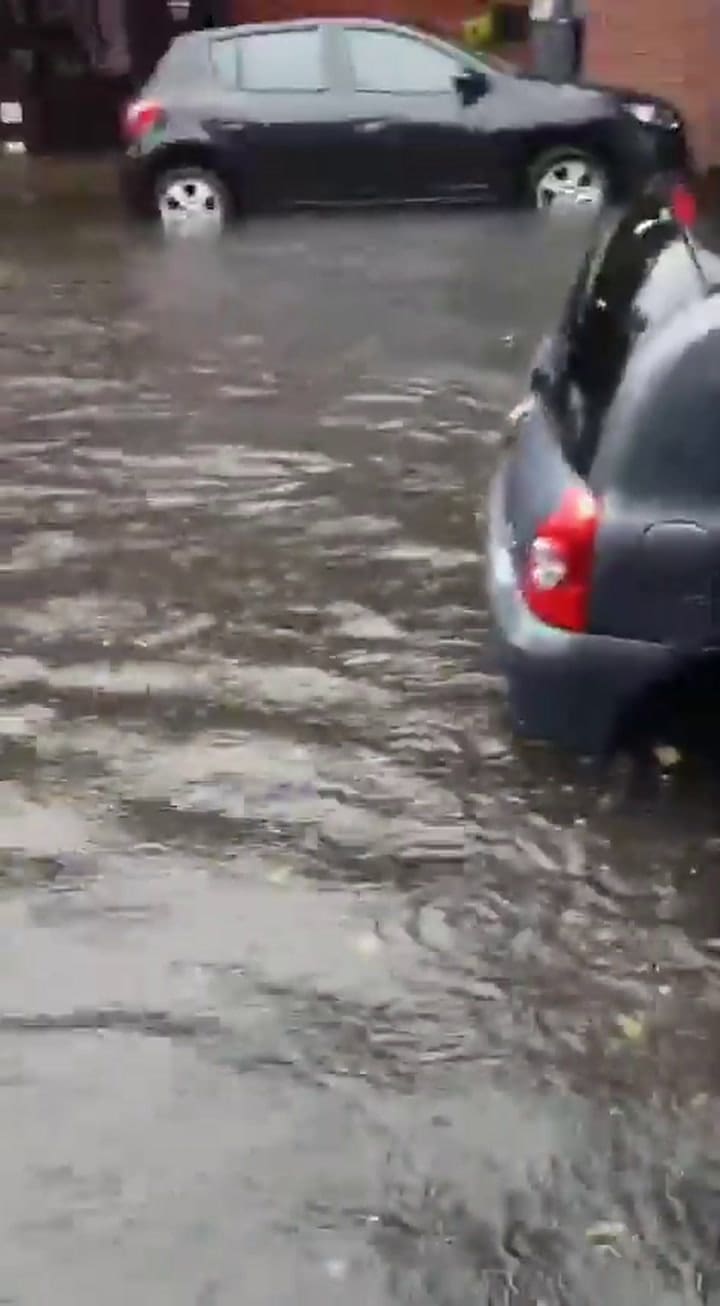 Calles inundadas en Saavedra