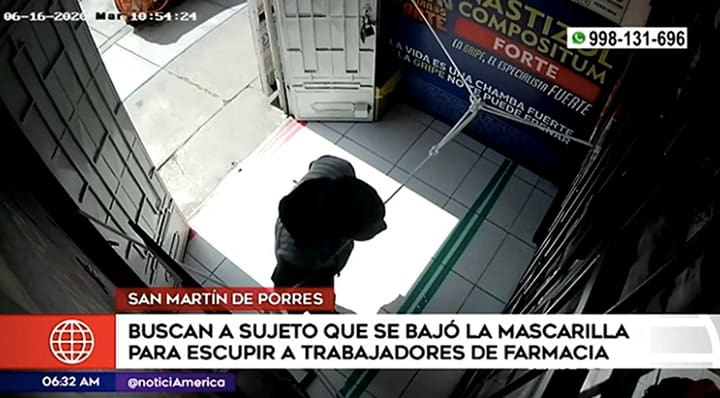 Repudio en Perú por el hombre que escupió a trabajadores de una farmacia
