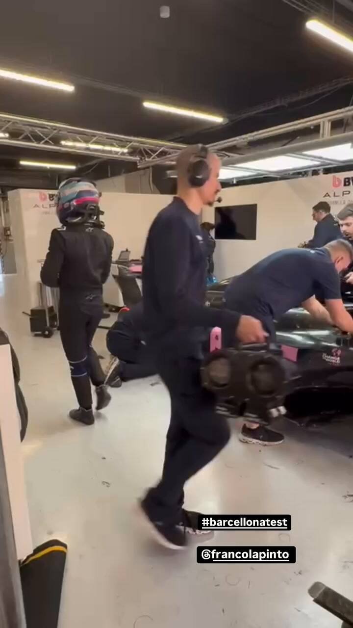 Colapinto probó por primera vez un monoplaza de Alpine