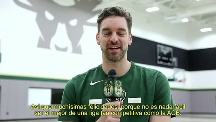 Las felicitaciones de Pau Gasol - Fuente: Liga Endesa
