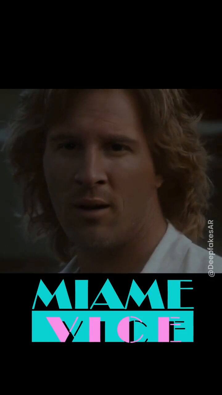 Leo Messi y el Kun Agüero en un deepfake de División Miami