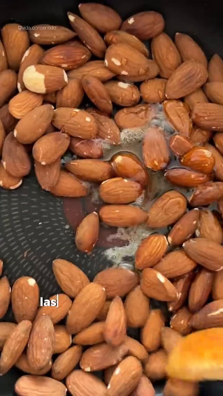 Receta fácil de almendras caramelizadas