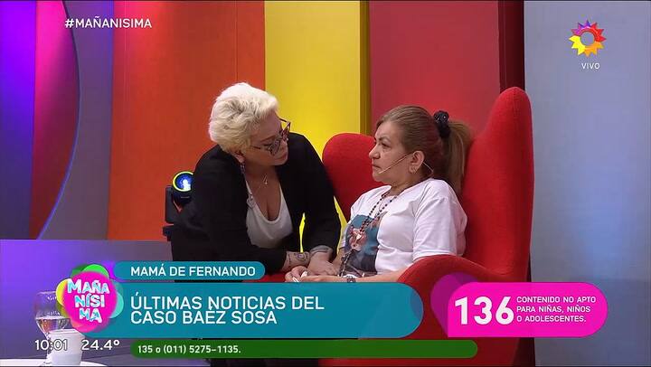Carmen Barbieri se quebro en vivo cuando hablaba con la mama de Fernando Baez Sosa
