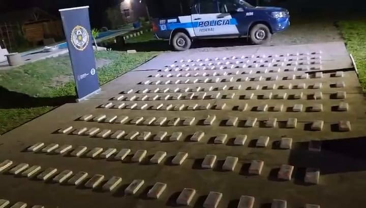 Secuestraron 260 kilos de cocaína