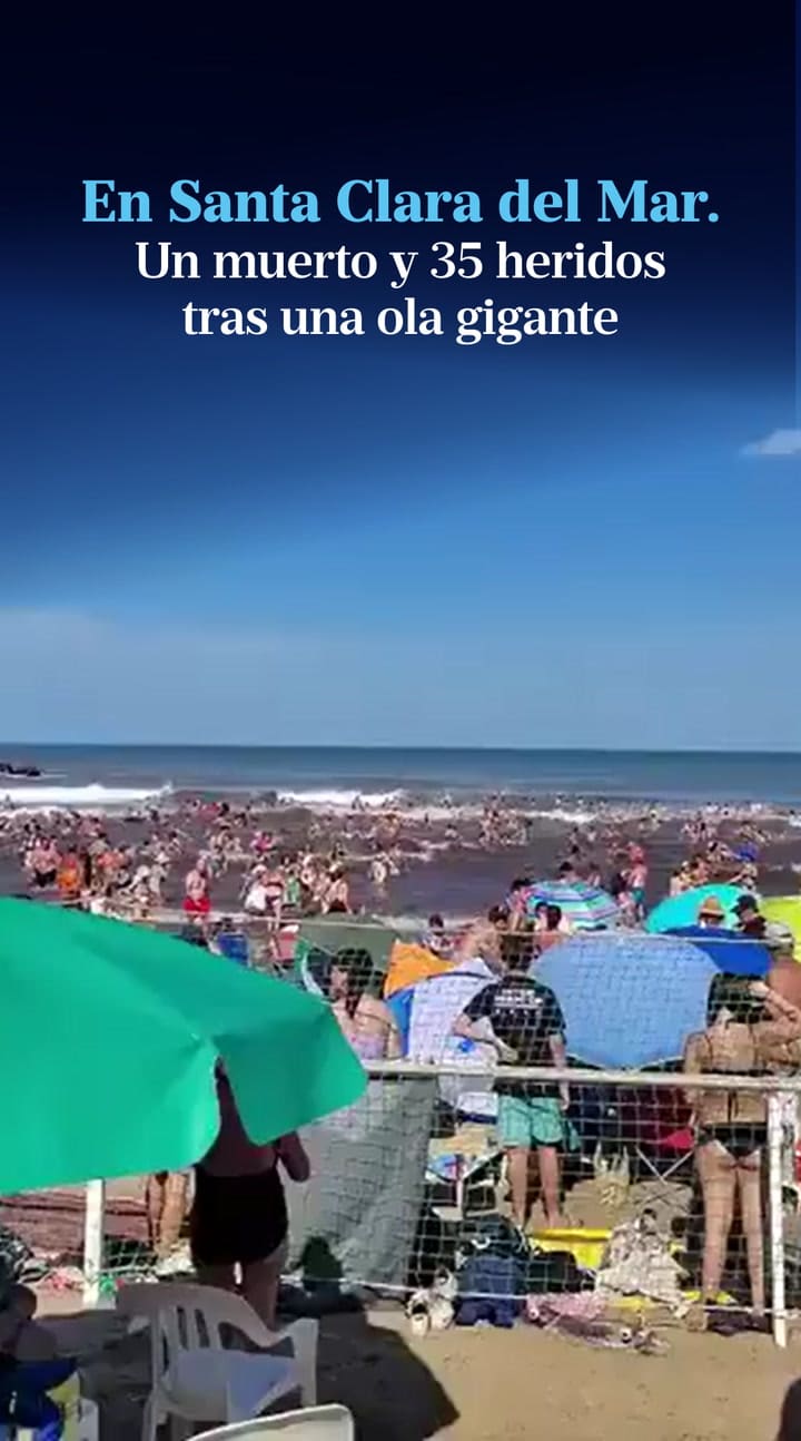 Un muerto y 35 heridos tras una ola gigante en Santa Clara del Mar