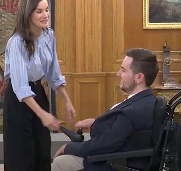 Letizia durante una audiencia en Zarzuela