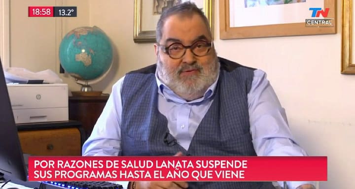 Jorge Lanata anuncia su retiro de la TV y la radio por problemas de salud - Fuente: TN Central