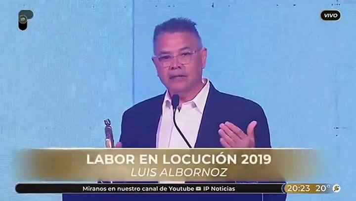 Luis Albornoz ganó en mejor labor en locución