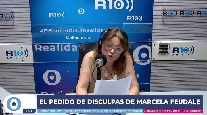 El pedido de disculpas de Marcela Feudale en Radio 10